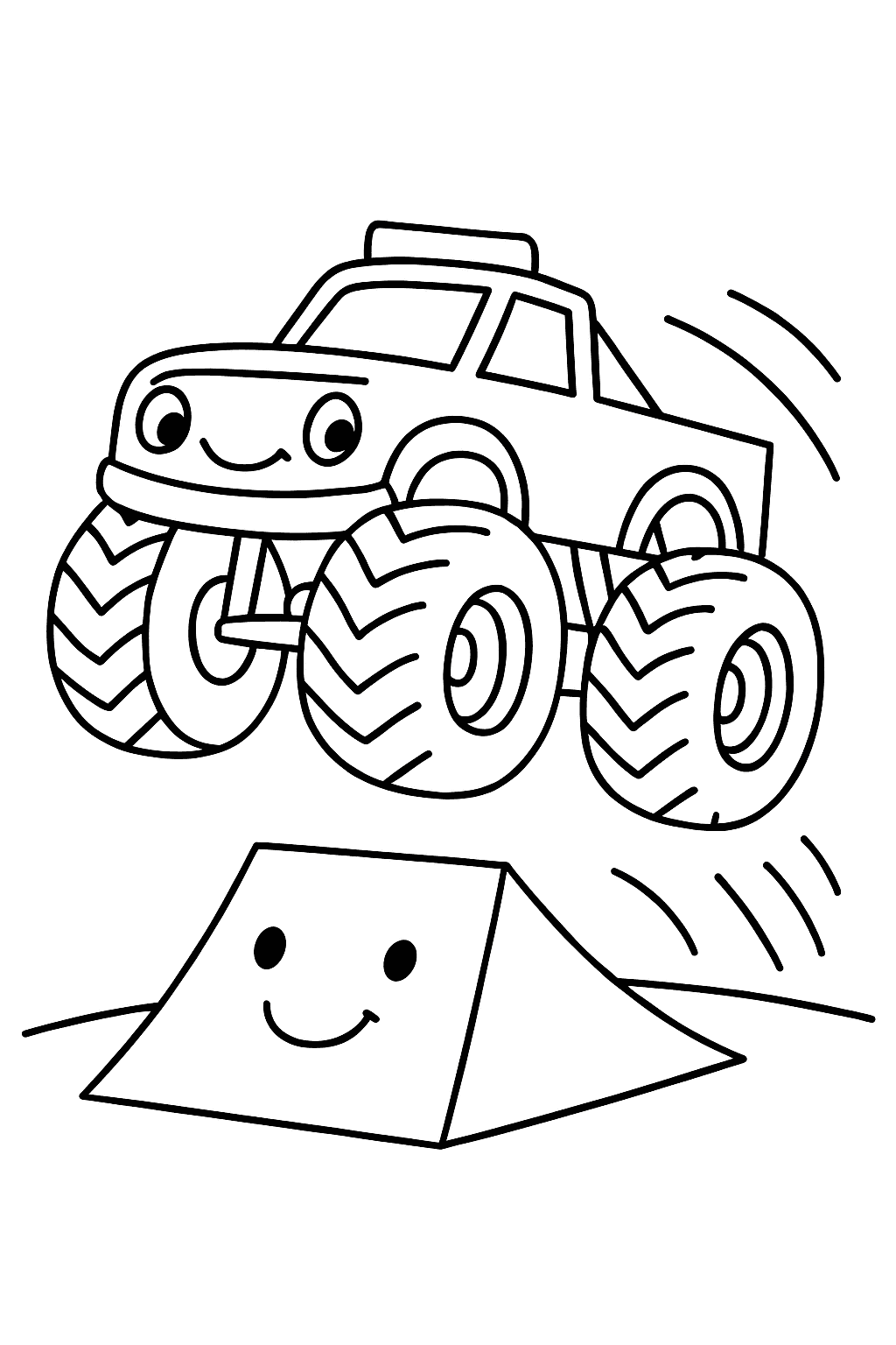 Omalovánka Monster Truck zdarma k tisku