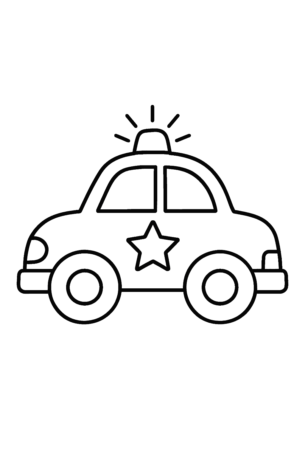 Omalovánka Policejní auto zdarma k tisku