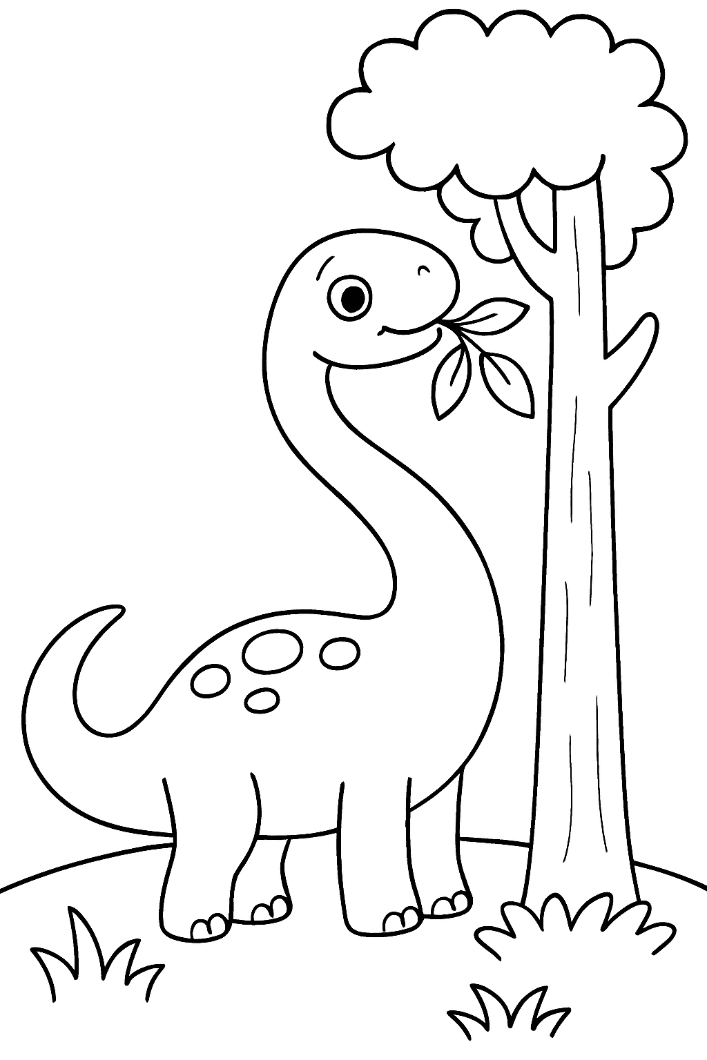 Omalovánka Brachiosaurus zdarma k tisku