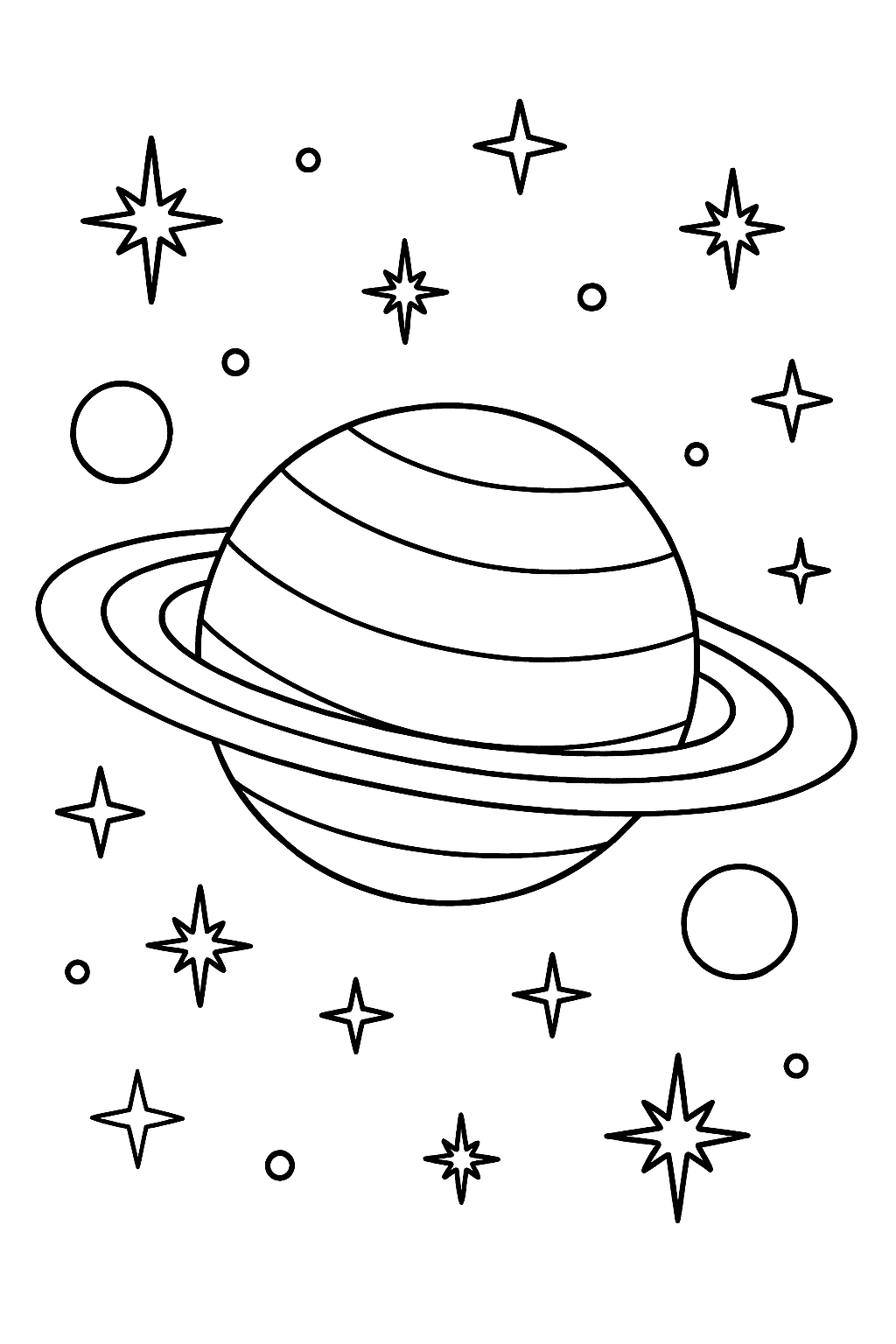Omalovánka Saturn zdarma k tisku