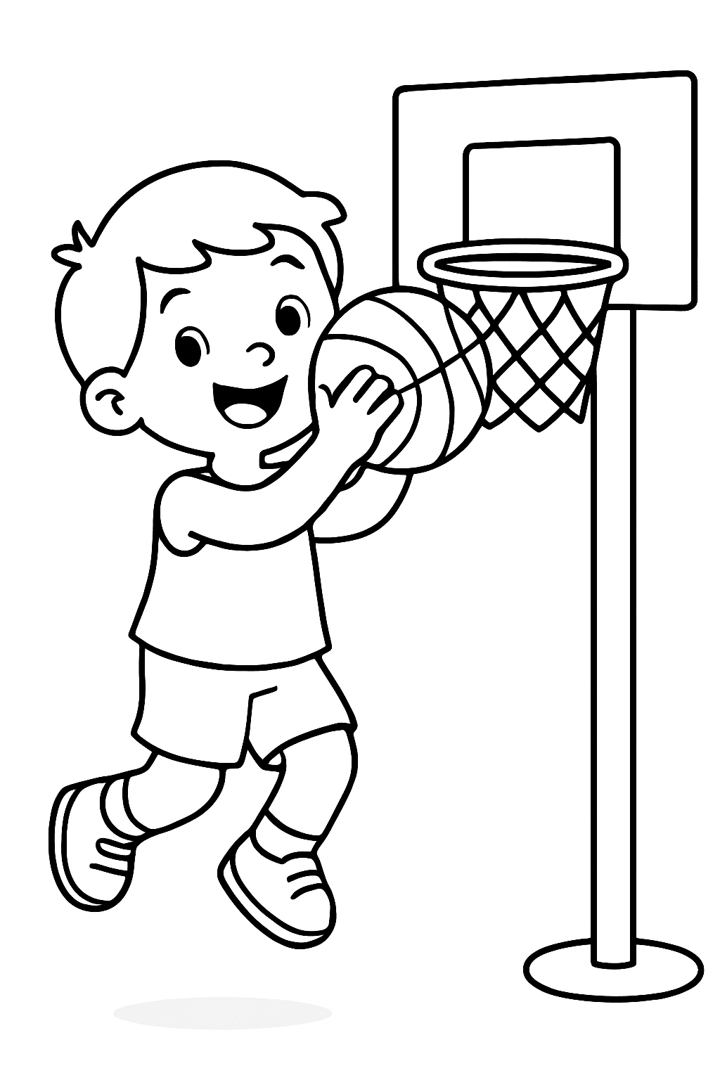 Omalovánka Basketbal zdarma k tisku